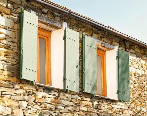 volet battant alu vert